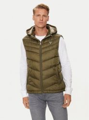 Guess Bezrękawnik M4YN21 WG9P2 Zielony Regular Fit. Zielone kamizelki męskie Guess, l, z syntetyku. Za 349.99 zł.