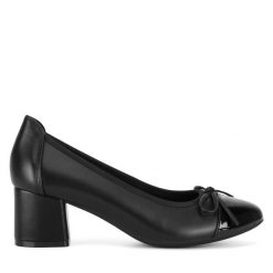 Czółenka Lasocki. Czarne czółenka damskie Lasocki, bez wzorów, bez obcasa. Za 219.99 zł.