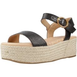 Sandały MTNG 59608M Czarny. Czarne sandały damskie MTNG, bez wzorów, z syntetyku, bez obcasa. Za 152.99 zł.