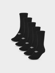 4F Skarpety casual za kostkę (5-pack) damskie - czarne 35-38. Czarne skarpetki damskie 4f, bez wzorów, z bawełny. Za 69.99 zł.
