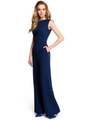 Stylove Kombinezon w kolorze granatowym rozmiar: S. Niebieskie kombinezony damskie Stylove, s, bez wzorów, bez kołnierzyka, bez ramiączek. Za 197.63 zł.