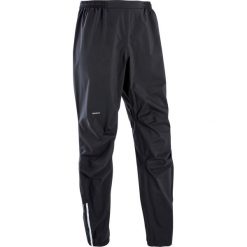 Spodnie do biegania przeciwdeszczowe męskie Evadict. Czarne spodnie materiałowe męskie EVADICT, bez wzorów, z elastanu, sportowe. Za 169.99 zł.