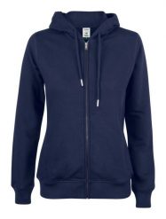 Clique Premium OC Hoody Full Zip Women - Bluza z kapturem z bawełny organicznej. Niebieskie bluzy z kapturem damskie CLIQUE, xl, z bawełny. Za 295.41 zł.