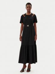 Liu Jo Sport Sukienka codzienna TA5275 JS088 Czarny Regular Fit. Czarne sukienki damskie Liu Jo Sport, na co dzień, s, bez wzorów, z bawełny, sportowe, bez kołnierzyka, bez ramiączek, proste. Za 539.99 zł.