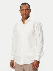 HUGO Koszula Kason 50539775 Biały Slim Fit. Białe koszule męskie Hugo, m, bez wzorów, z bawełny, bez kołnierzyka, bez ramiączek. Za 449.99 zł.