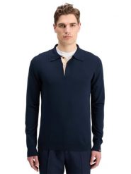 Scotch & Soda Koszulka polo w kolorze granatowym rozmiar: M. Niebieskie koszulki polo męskie Scotch & Soda, m, bez wzorów, bez ramiączek. Za 184.89 zł.