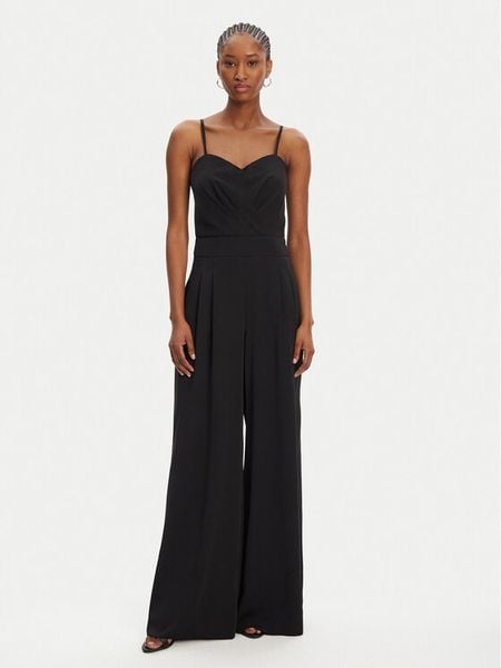 ACCESS FASHION Kombinezon 53-5508-145 Czarny Slim Fit. Czarne kombinezony damskie ACCESS FASHION, bez wzorów, z syntetyku, bez kołnierzyka, bez ramiączek. Za 419.99 zł.