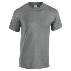 Ciężka Bawełniana Koszulka Z Krótkim Rękawem Dla Dorosłych Unisex. Brązowe bluzki damskie Gildan, xl, bez wzorów, z bawełny, sportowe, bez kołnierzyka, bez ramiączek. Za 41.99 zł.