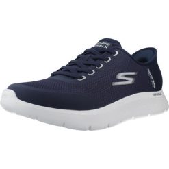 Buty SKECHERS SLIP-INS GO WALK FLEX NETRO Niebieski. Niebieskie buty trekkingowe męskie Skechers, z tkaniny, bez zapięcia, trekkingowe, Skechers Sport. Za 385.99 zł.