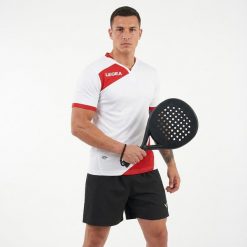 Zestaw Padel Barcelona Smash. Białe szorty męskie Legea, bez wzorów, z materiału. Za 112.00 zł.