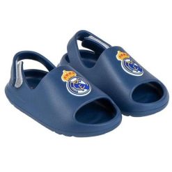 Real Madryt klapki sandały na rzep beach pool flip flops granatowe. Niebieskie sandały męskie Real Madrid, bez zapięcia. Za 99.00 zł.
