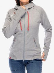 Bluza rozpinana damska Ocun Hoodie Zipper. Szare bluzy z kapturem damskie Ocun, xs, z bawełny. Za 400.39 zł.