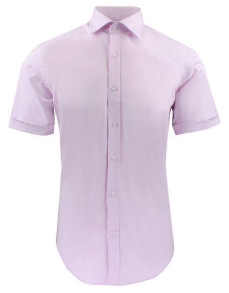 Taliowana Koszula Elegancka, Krótki Rękaw - Quickside - Różowa. Czerwone koszule męskie Quickside, m, bez wzorów, z bawełny, bez kołnierzyka, bez ramiączek. Za 159.00 zł.