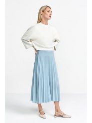 Rich & Royal Spódnica w kolorze błękitnym rozmiar: 42. Niebieskie spódniczki damskie Rich & Royal, bez wzorów, midi, proste. Za 192.79 zł.