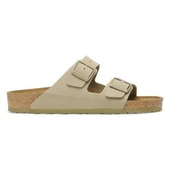 Klapki damskie BIRKENSTOCK ARIZONA BF FADED KHAKI. Zielone klapki damskie Birkenstock, bez wzorów, bez obcasa. Za 399.00 zł.
