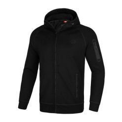 Bluza sportowa męska Pitbull West Coast Hermes Hooded Zip. Czarne bluzy sportowe męskie PITBULL, bez wzorów, casualowe, bez kołnierzyka, bez ramiączek. Za 299.00 zł.