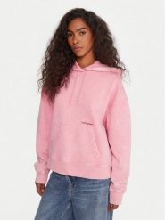Tommy Jeans Bluza DW0DW21609 Różowy Boxy Fit. Czerwone bluzy bez kaptura damskie Tommy Jeans, m, z bawełny. Za 429.99 zł.