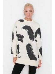 Trendyol Bluza w kolorze kremowo-czarnym rozmiar: S. Brązowe bluzy bez kaptura damskie Trendyol, s. Za 70.08 zł.
