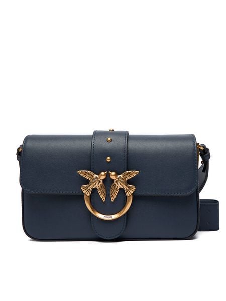 PINKO Torebka Love One Mini Slouchy Fl Ai 25-26 PLTT 104340 A0QO Niebieski. Niebieskie torebki klasyczne damskie Pinko, bez wzorów, ze skóry, bez dodatków. Za 1,379.00 zł.