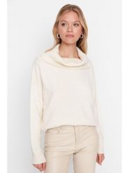 Trendyol Sweter w kolorze kremowym rozmiar: L. Brązowe swetry klasyczne damskie Trendyol, l, ze splotem, bez kołnierzyka. Za 61.17 zł.