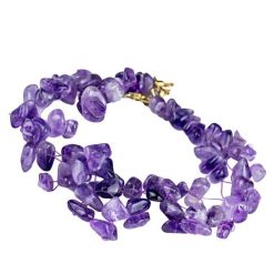 SAMBA Naszyjnik ametyst. Fioletowe naszyjniki damskie Samba Gems, do pracy, metalowe. Za 384.00 zł.