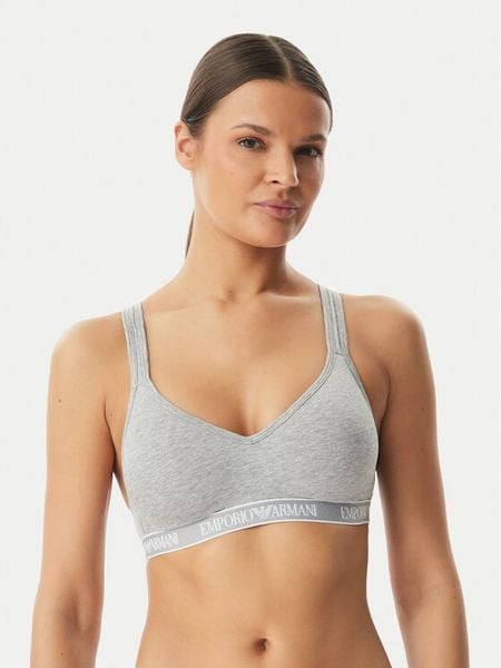 Emporio Armani Underwear Biustonosz sportowy EW000447 AF19026 O8002 Szary. Szare biustonosze sportowe damskie Emporio Armani Underwear, bez wzorów, z bawełny. Za 202.99 zł.