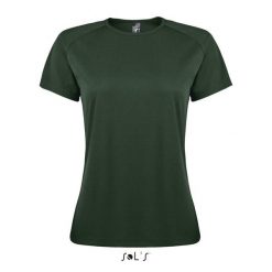 Koszulka damska Sol's Sporty. Zielone t-shirty damskie SOL'S, s, bez wzorów, bez kołnierzyka. W wyprzedaży za 28.50 zł.