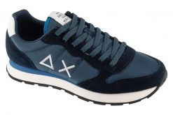 Buty sportowe Sneakersy męskie, Tom Solid. Niebieskie buty sportowe na co dzień męskie SUN68, z materiału, bez zapięcia, trekkingowe. Za 399.99 zł.