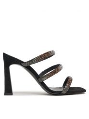 Pollini Klapki SA28179C1ITAS000 Czarny. Czarne klapki damskie Pollini, bez wzorów, ze skóry, bez obcasa. Za 2,619.00 zł.