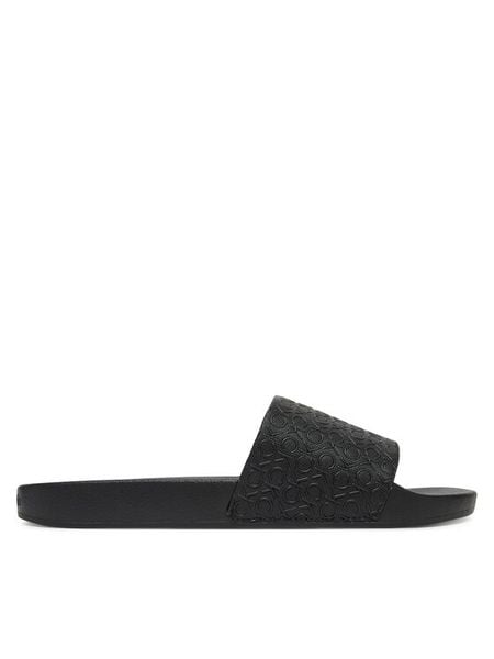 Calvin Klein Klapki Pool Slide Mono HM0HM01968 Czarny. Czarne klapki i japonki męskie CALVIN KLEIN, ze skóry. Za 149.99 zł.