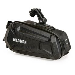 Torba na siodełko rowerowe 1,2L, schowek na MTB i drogę. Czarne torebki klasyczne damskie WILDMAN, bez wzorów, z materiału, bez dodatków. Za 121.17 zł.
