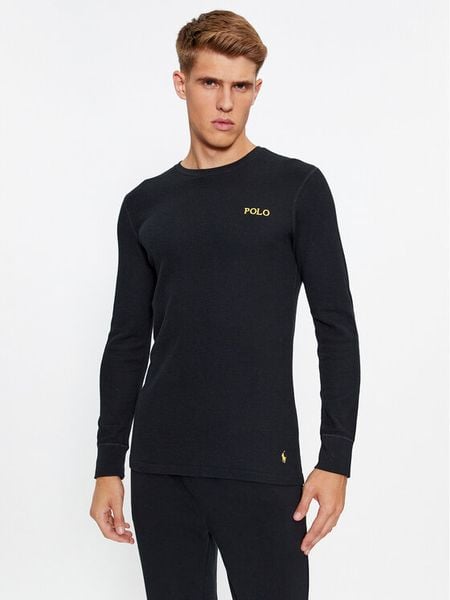 Polo Ralph Lauren Koszulka piżamowa 714899615004 Czarny Slim Fit. Czarne koszulki polo męskie Polo Ralph Lauren, m, bez wzorów, z syntetyku, bez ramiączek. Za 239.99 zł.