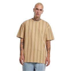 Koszulka damska Urban Classics Printed Pinstripe. Białe bluzki sportowe damskie Urban Classics, bez kołnierzyka, bez ramiączek. Za 149.50 zł.