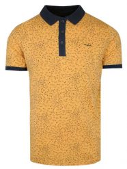 Koszulka POLO, Żółta, Wzór Geometryczny, Krótki Rękaw, Męska, z Nadrukiem. Żółte koszulki polo męskie Porthal, l, bez wzorów, z bawełny, bez ramiączek. Za 145.00 zł.