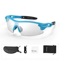 Akcesoria sportowe i dla sportowców/okulary/okulary przeciwsłoneczne. Niebieskie okulary przeciwsłoneczne dziecięce WEST BIKING. Za 114.00 zł.