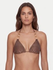 Guess Góra od bikini E6GJ11 KF600 Brązowy. Brązowe bikini damskie Guess, z aplikacjami. Za 329.99 zł.