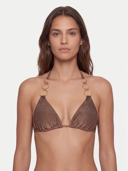 Guess Góra od bikini E6GJ11 KF600 Brązowy. Brązowe bikini damskie Guess, z aplikacjami. Za 329.99 zł.