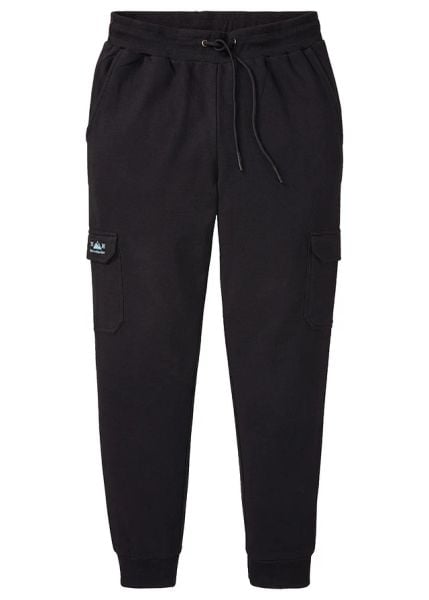 Spodnie sportowe z kieszeniami cargo, regular fit. Czarne spodnie sportowe męskie bonprix. Za 112.99 zł.
