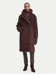 Rinascimento Kożuch sztuczny CFC0127146003 Brązowy ciemny Oversize. Brązowe futra damskie RINASCIMENTO, l. Za 989.99 zł.
