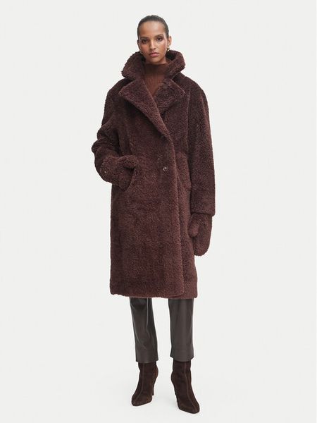 Rinascimento Kożuch sztuczny CFC0127146003 Brązowy ciemny Oversize. Brązowe futra damskie RINASCIMENTO, l. Za 989.99 zł.