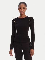 Guess Sweter W6RR58 Z2YK2 Czarny Regular Fit. Czarne swetry klasyczne damskie Guess, xl, z wiskozy, bez kołnierzyka. Za 399.99 zł.