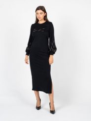 Liu Jo Sukienka | TF2239 J6182 | Kobieta | Czarny. Czarne sukienki damskie Liu Jo, na co dzień, uniwersalny, bez wzorów, z elastanu, glamour, bez kołnierzyka, bez ramiączek, maxi, dopasowane. W wyprzedaży za 299.00 zł.