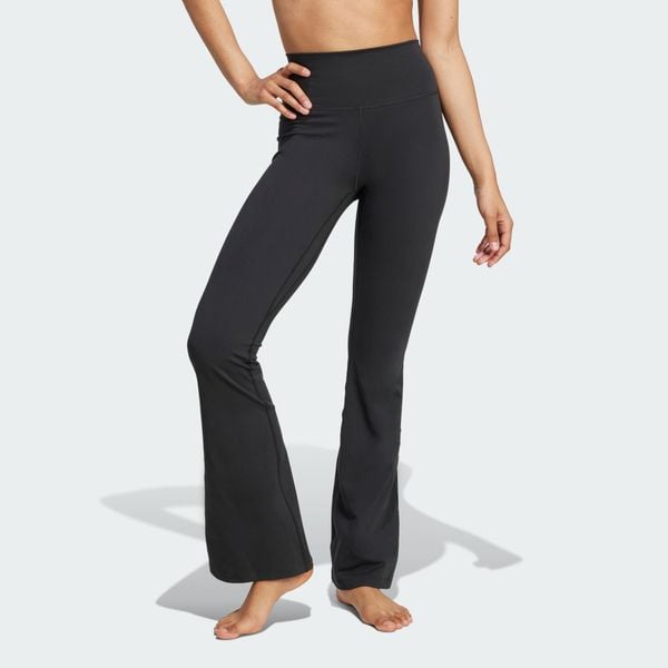 Legginsy All Me Flare. Czarne legginsy damskie Adidas, l, bez wzorów. Za 279.00 zł.