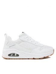 Skechers Sneakersy Uno Powex 403667L/WHT Biały. Białe buty sportowe chłopięce Skechers, ze skóry, bez zapięcia. Za 169.99 zł.