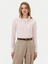Polo Ralph Lauren Koszula 211924258018 Różowy Slim Fit. Czerwone koszule damskie Polo Ralph Lauren, s, bez wzorów, z bawełny, bez kołnierzyka, bez ramiączek. Za 349.99 zł.