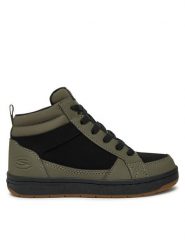 Skechers Sneakersy Smooth Street 405618L Khaki. Brązowe buty sportowe chłopięce Skechers, bez wzorów, ze skóry, street, bez zapięcia. Za 139.99 zł.