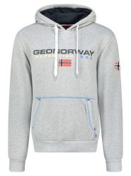Geographical Norway Bluza "Olvier" w kolorze szarym rozmiar: M. Szare bluzy z kapturem męskie Geographical Norway, m. Za 141.52 zł.