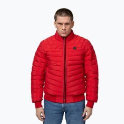 Kurtka męska Pitbull Naylor Padded. Czerwone kurtki męskie PITBULL, m, bez wzorów, z poliamidu, bez kaptura. Za 299.99 zł.
