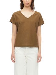 S.Oliver Koszulka w kolorze jasnobrązowym rozmiar: 46. Brązowe t-shirty damskie S.Oliver, s, bez wzorów, bez kołnierzyka. Za 90.95 zł.
