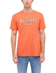 Męski T-Shirt Mustang Style Austin Burnt Ochre 1016266 7105. Brązowe t-shirty męskie Mustang, m, bez wzorów, bez kołnierzyka. Za 69.99 zł.